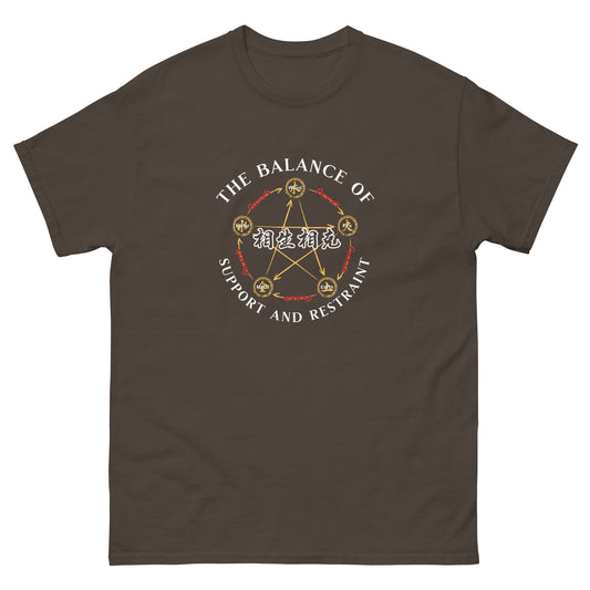 The balance of support and restraint Men's T-shirts