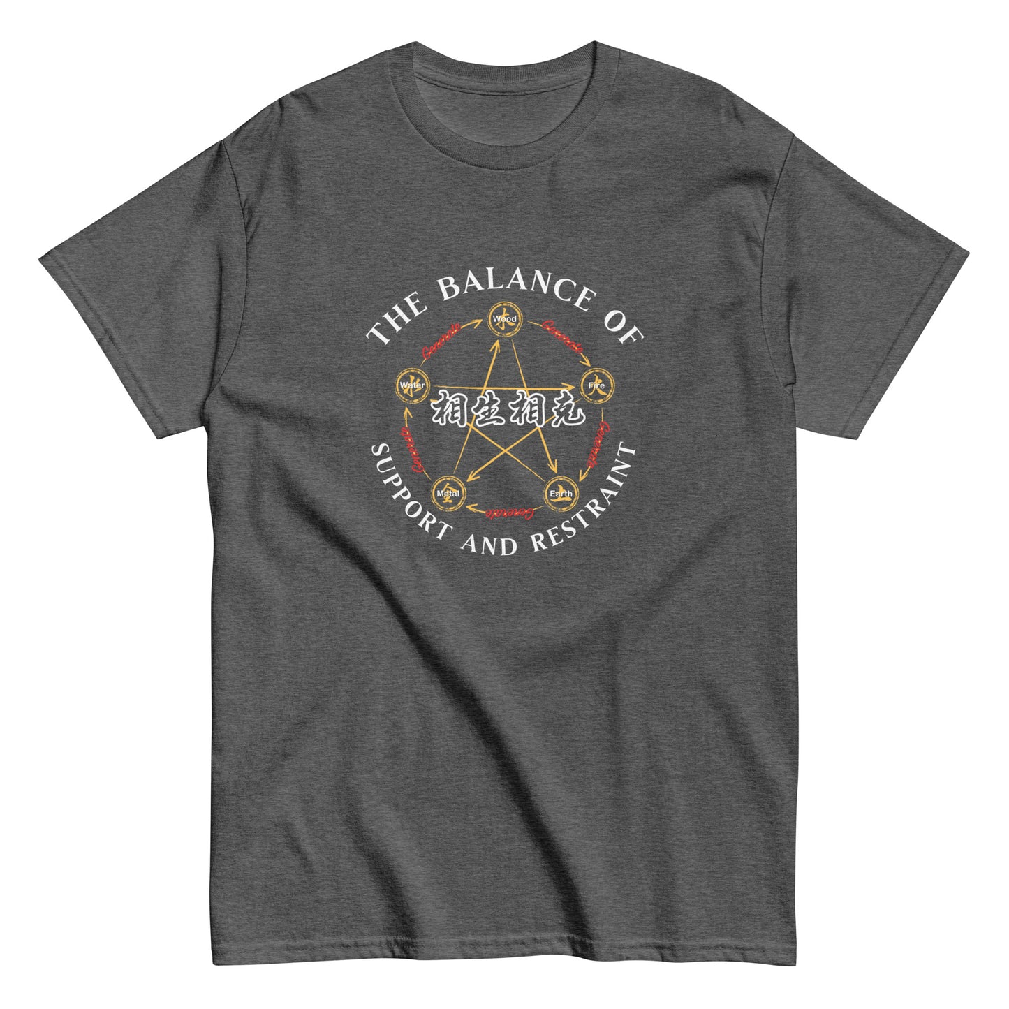 The balance of support and restraint Men's T-shirts