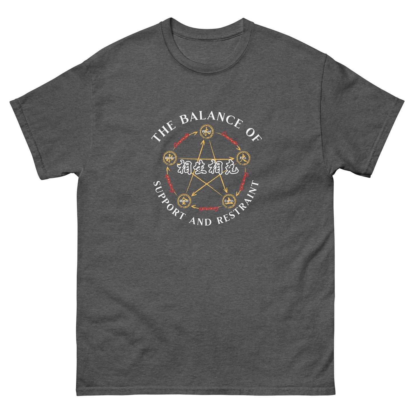 The balance of support and restraint Men's T-shirts