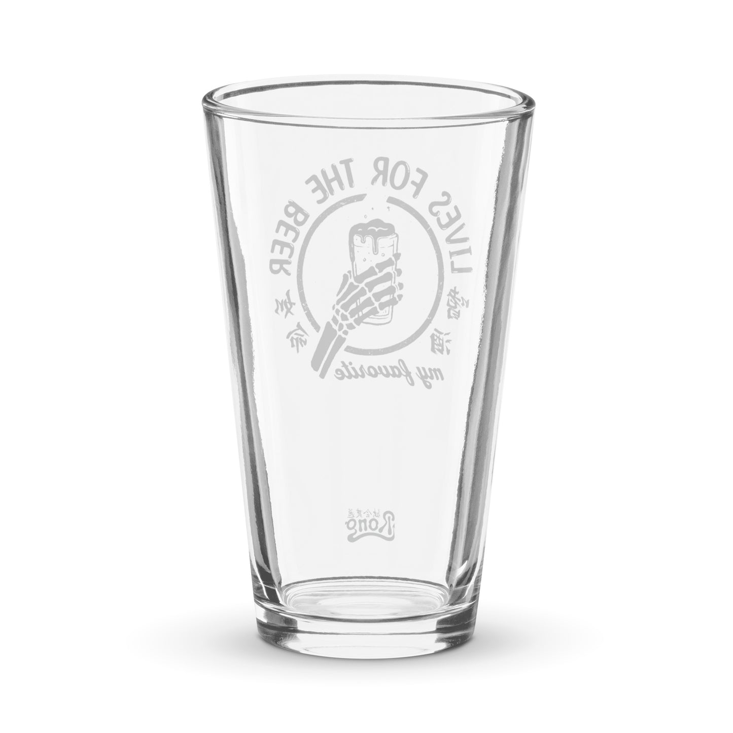 Lives for the beer my favorite Shaker pint glass