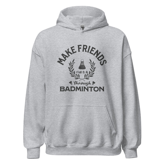 Make friends through badminton Men's Hoodie