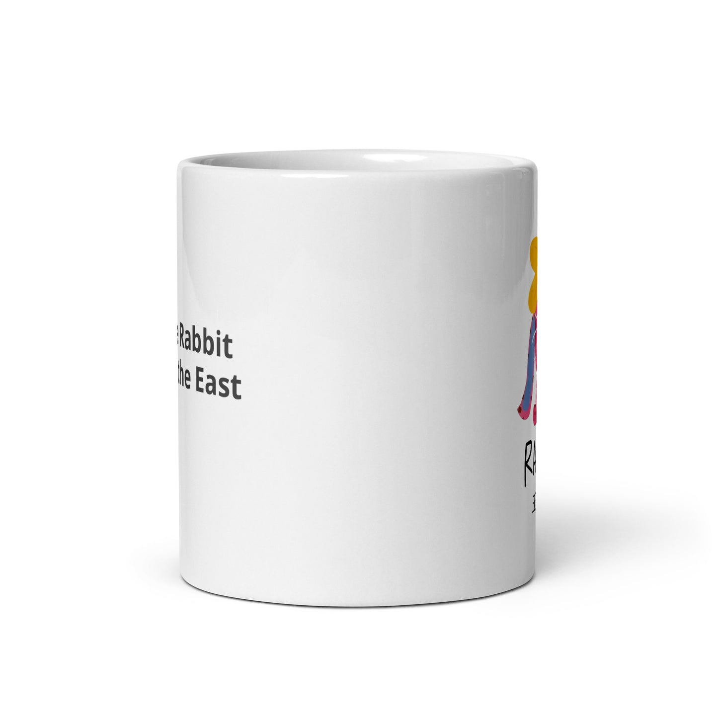 Rabbit zodiac White glossy mug