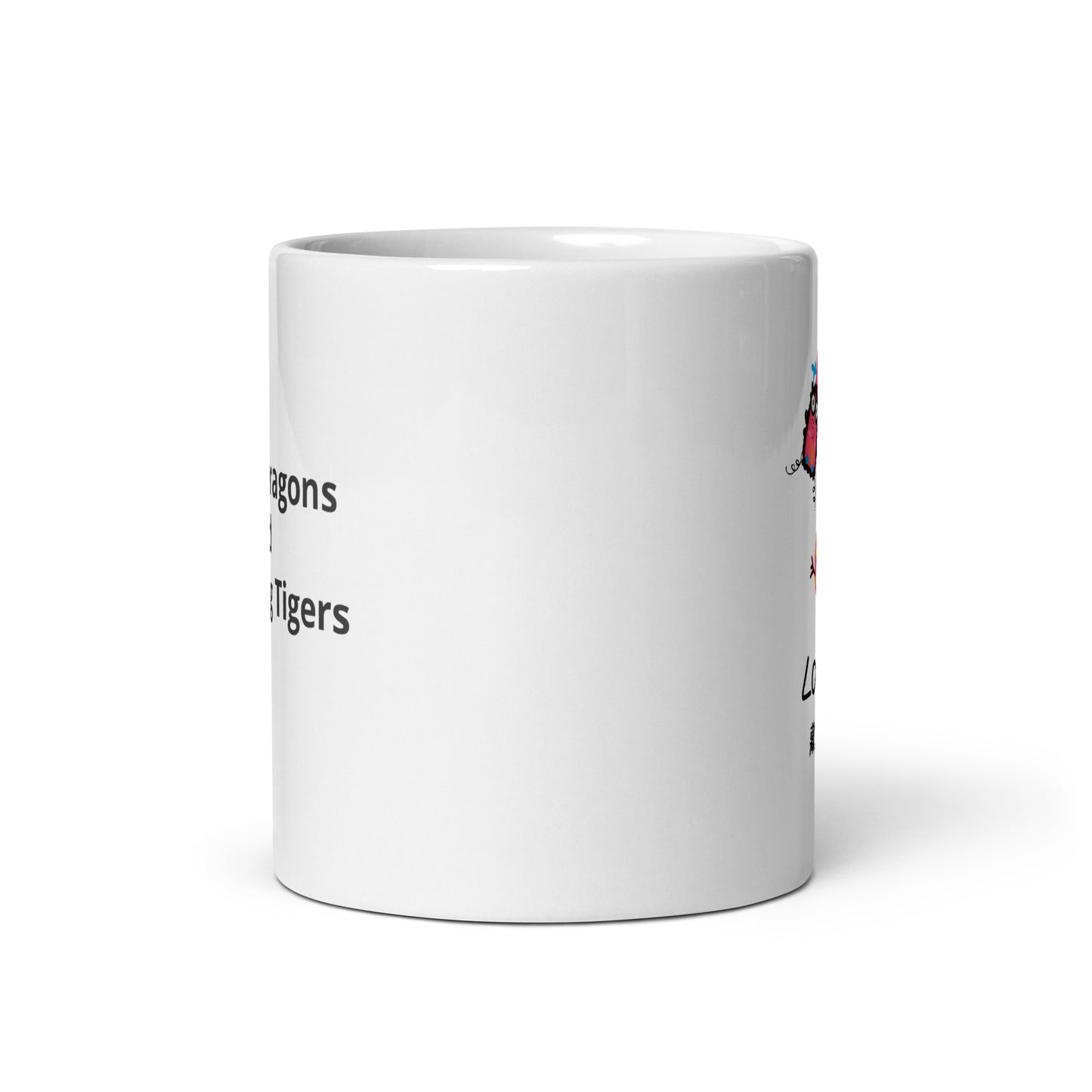 loong zodiac White glossy mug