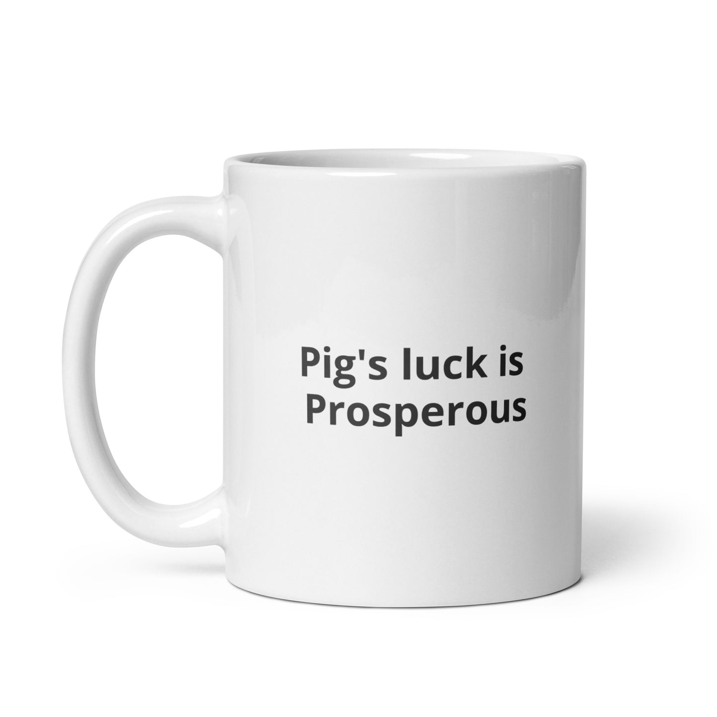 Pig zodiac White glossy mug